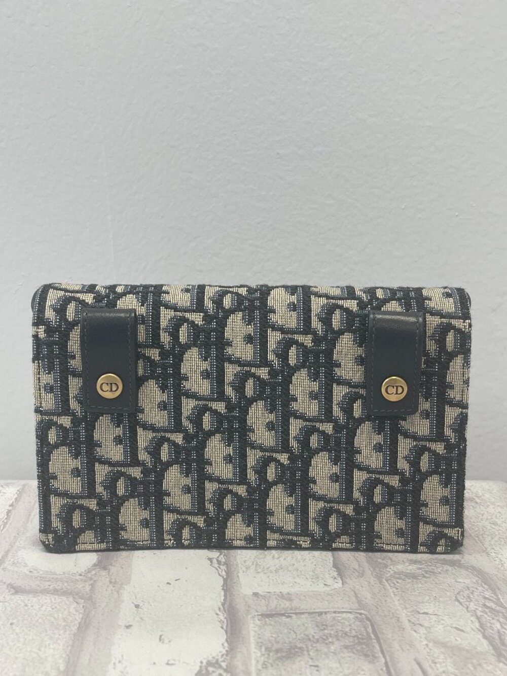 Christian Dior Blue Dior Oblique Jacquard Saddle Belt Pouch - Preowned - Picture 3 of 14